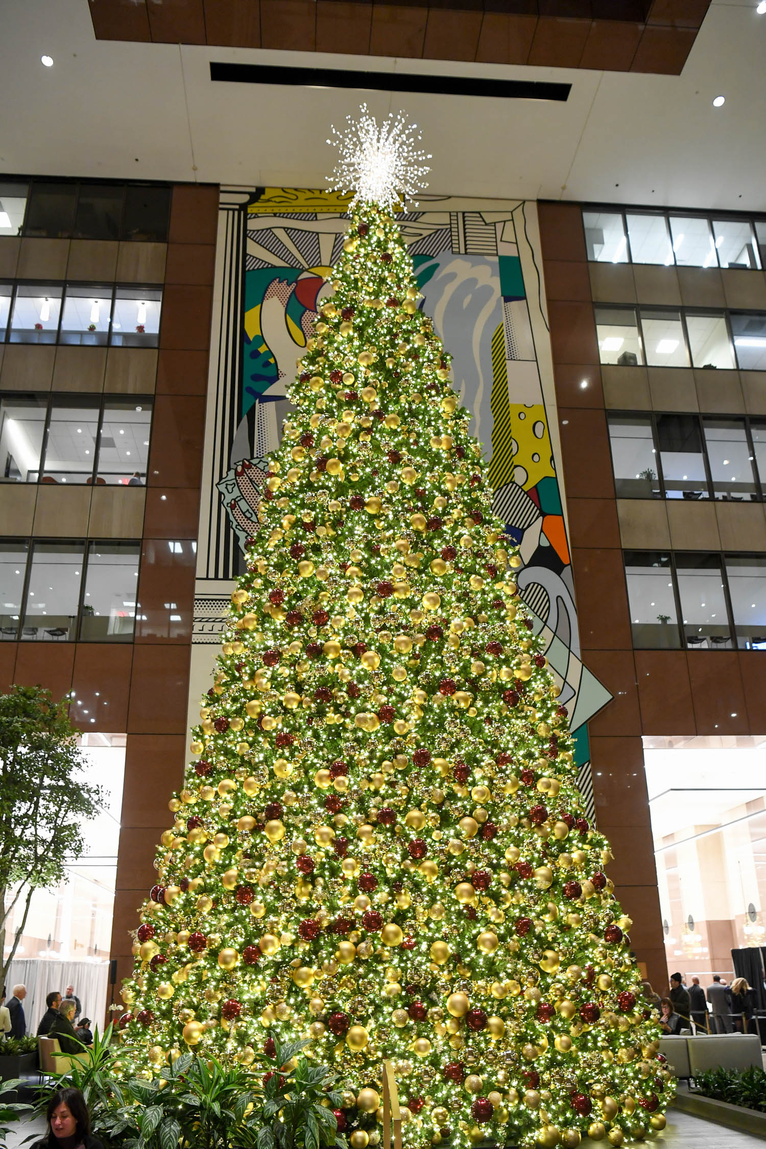 an office christmas tree