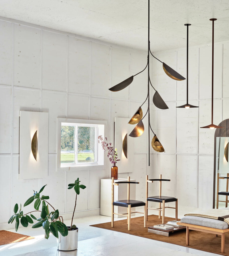 Coil + Drift's Foundry and Ridge light collection on display