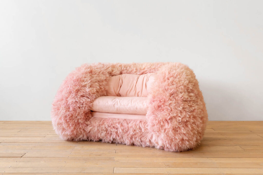 The Pink Furry armchair by Fernando Laposse
