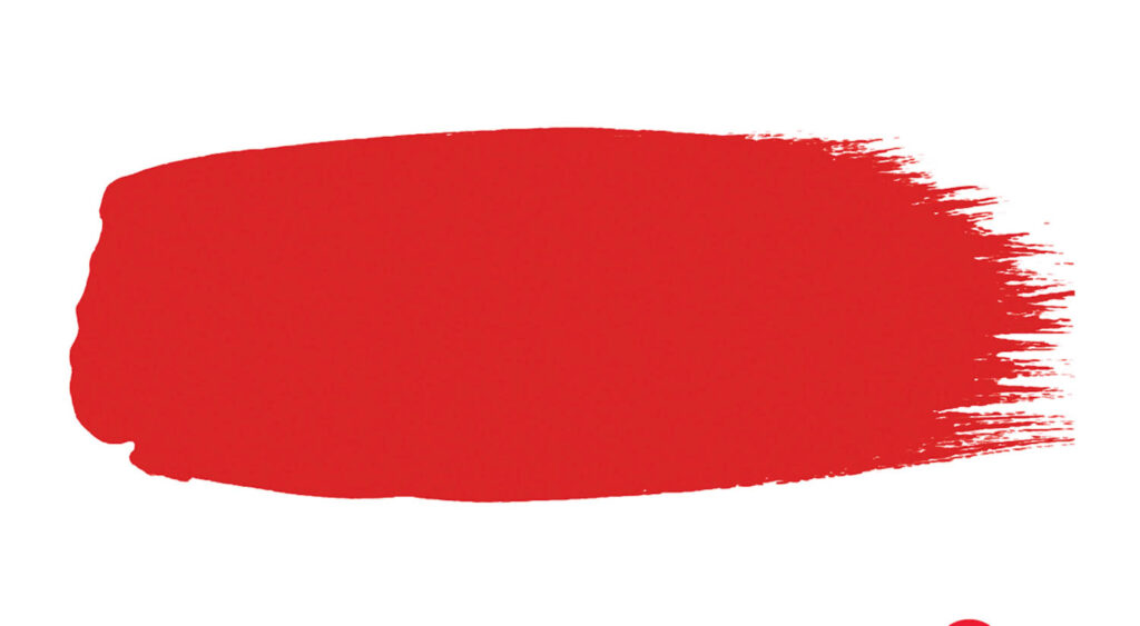 a splotch of red paint
