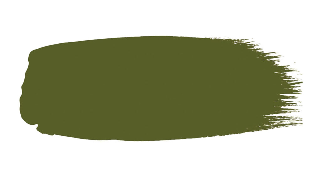 a splotch of army green paint