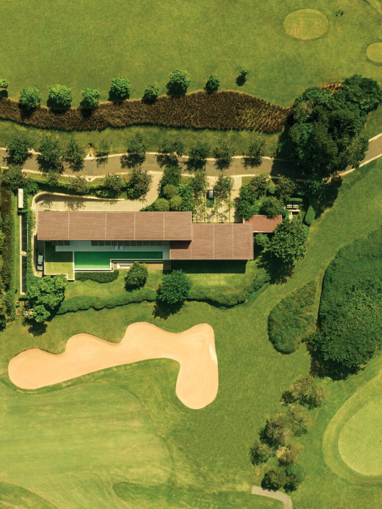 an aerial view of Fazenda Boa Vista's two 18-hole golf courses